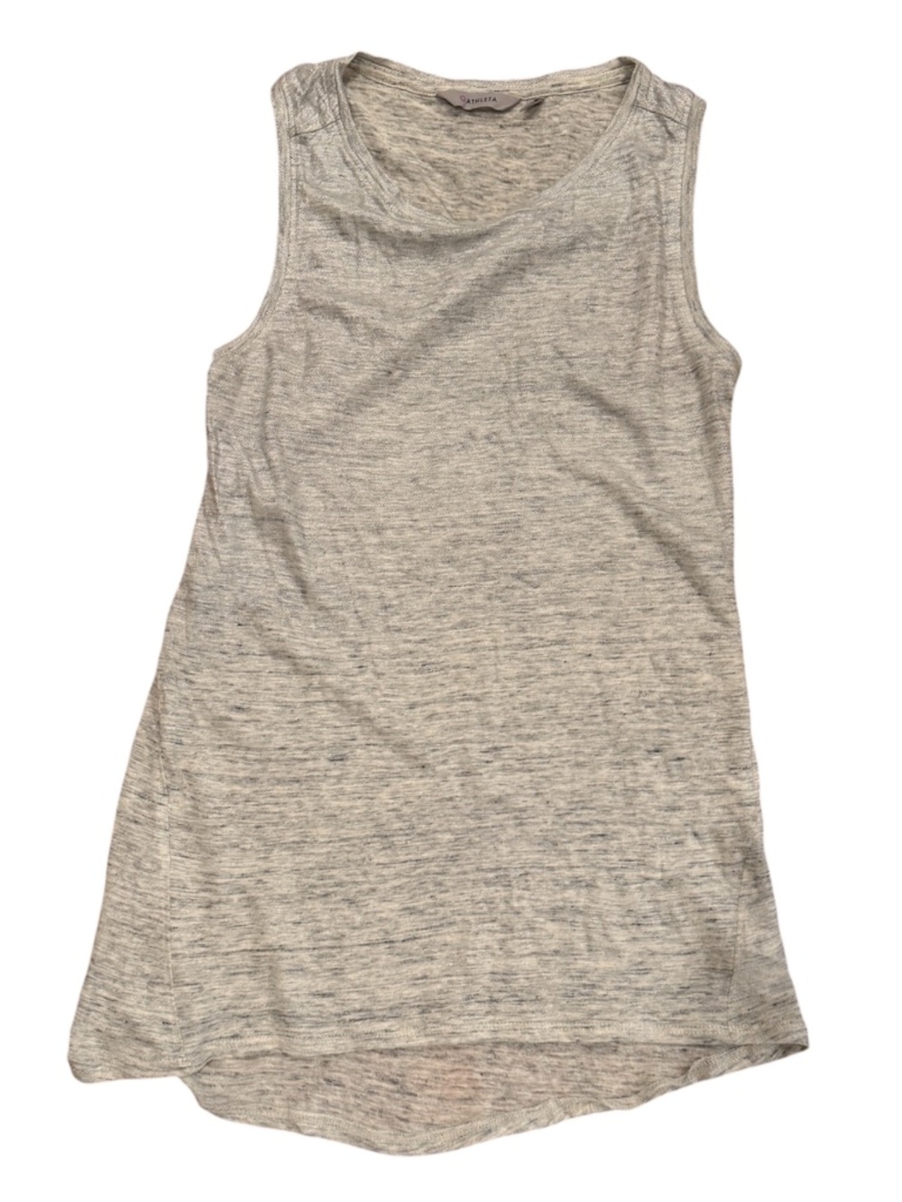 Pristine Athleta gray slight silver metallic shimmer tank top XS S